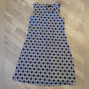 The Limited Black and White Geometric Midi Dress